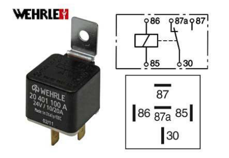 Relee 24V 10/20A
