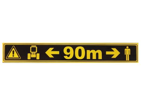 Kleebis "Risk Zone 90m"